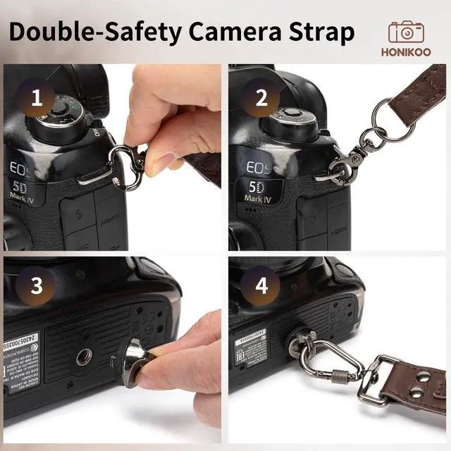 Alt view image 6 of 7 - Dual Camera Harness Leather Camera Straps for Photographers for DSLR/SLR