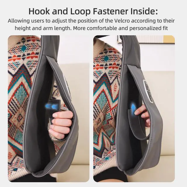 Alt view image 4 of 6 - Cordless 3D Shiatsu Neck Shoulder Massager with Heating Function