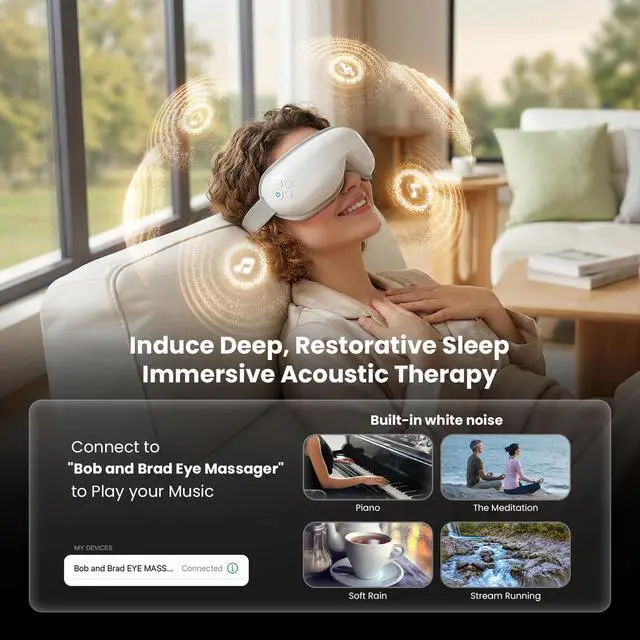 Alt view image 6 of 7 - Eye Massager with Heat and Cooling, FSA-HSA Eligible, Heated Eye Massager Mask for Dry Eyes, Migraines, Headaches Relief, Reduce Strain, Improve Sleeping, Birthday Gift for Women Men