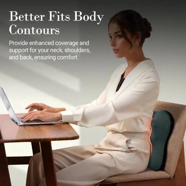 Alt view image 4 of 7 - Cordless Back Massager FSA Eligible HSA, Neck Massager with Heat