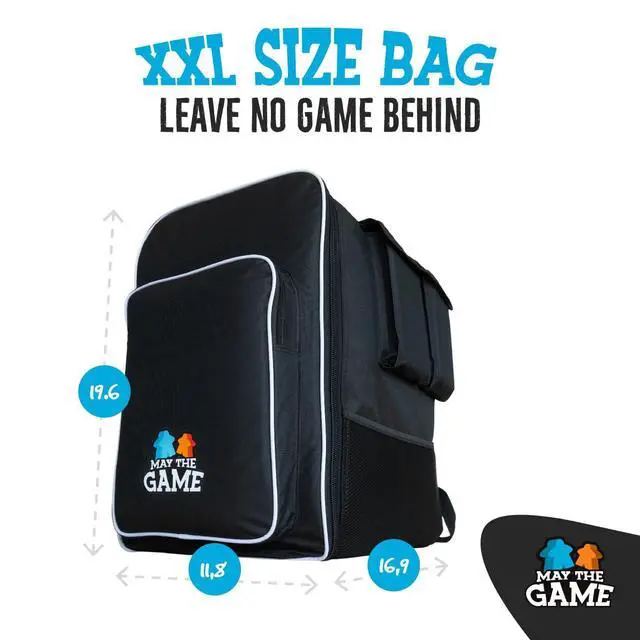 Alt view image 2 of 7 - XL Board Game Bag: Ultimate Backpack, Travel Organizer, Storage & Carrying Case for Board and Tabletop Games