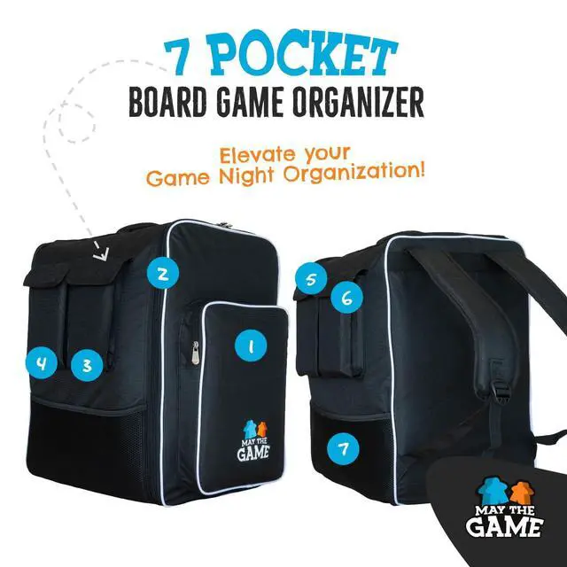 Alt view image 4 of 7 - XL Board Game Bag: Ultimate Backpack, Travel Organizer, Storage & Carrying Case for Board and Tabletop Games