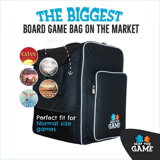 Alt view image 5 of 7 - XL Board Game Bag: Ultimate Backpack, Travel Organizer, Storage & Carrying Case for Board and Tabletop Games