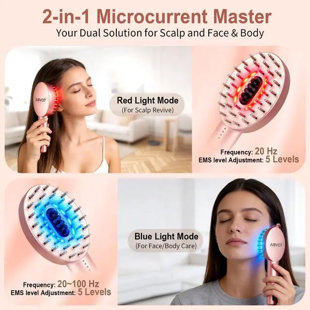 Alt view image 2 of 7 - 3-in-1 Electric Scalp Massager with Hair Oil Applicator, Vibrating Massage Tool for Scalp/Face/Body Relaxation, Portable Hair Brush, Scalp Massage Comb for Home & Travel