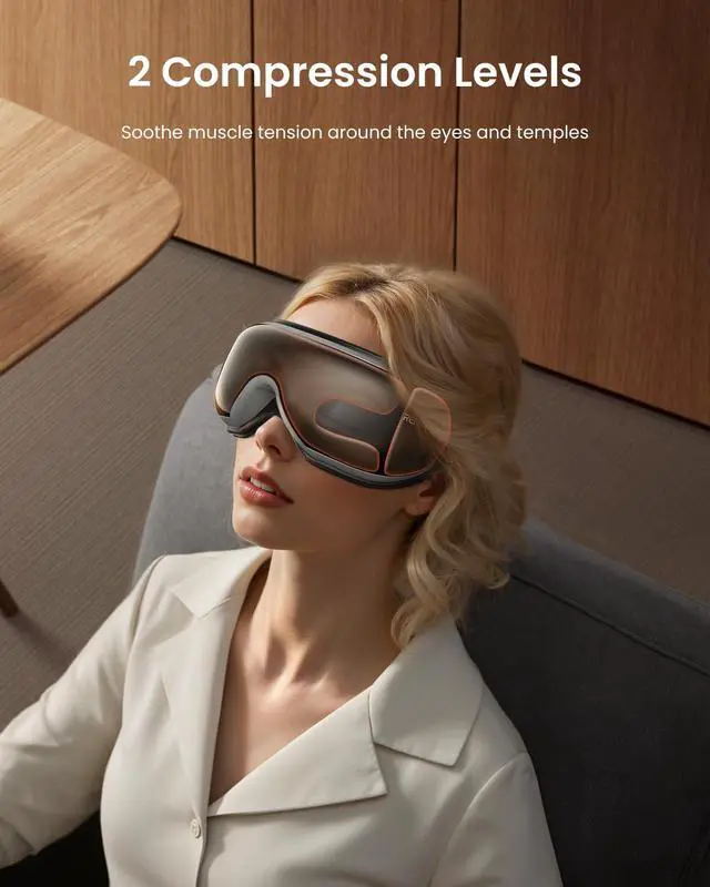 Alt view image 3 of 7 - Eyeris 1 Eye Massager with Heat, Sleep Mask with Remote Control