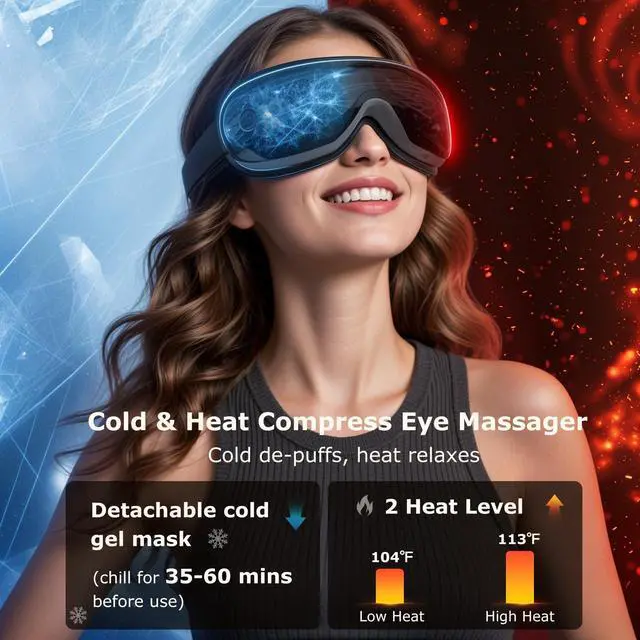 Alt view image 2 of 7 - Eye Massager with Heat and Cooling, FSA Eligible HSA