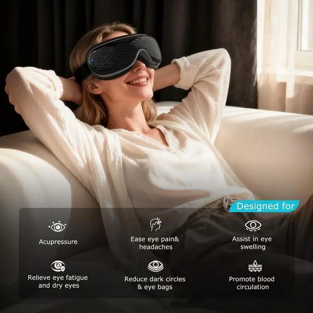Alt view image 3 of 7 - Eye Massager with Heat and Cooling, FSA Eligible HSA