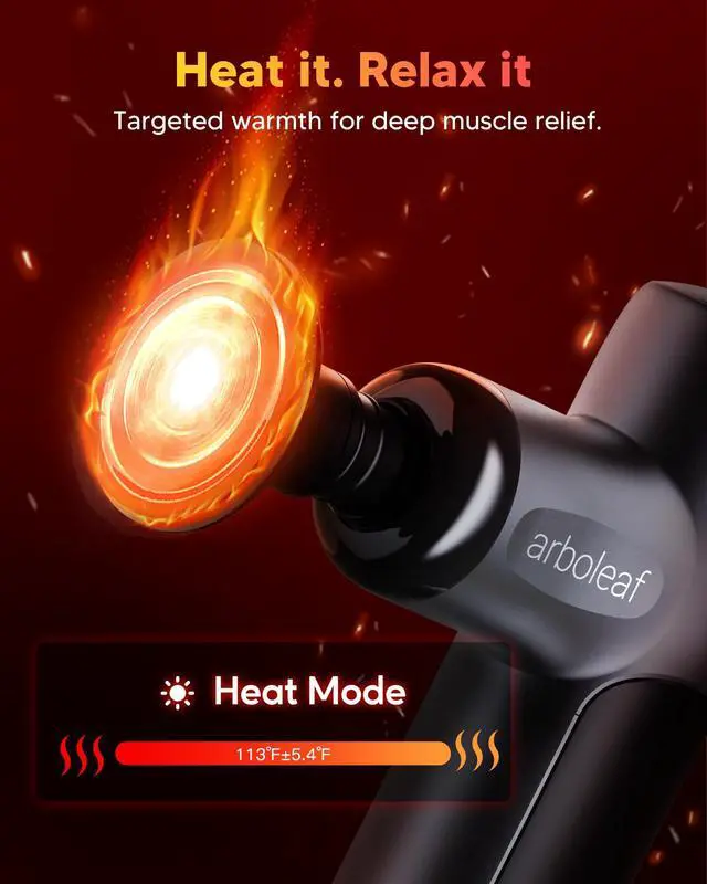 Alt view image 2 of 7 - Mini Massage Gun with Heat, Percussion for Pain Relief, Portable