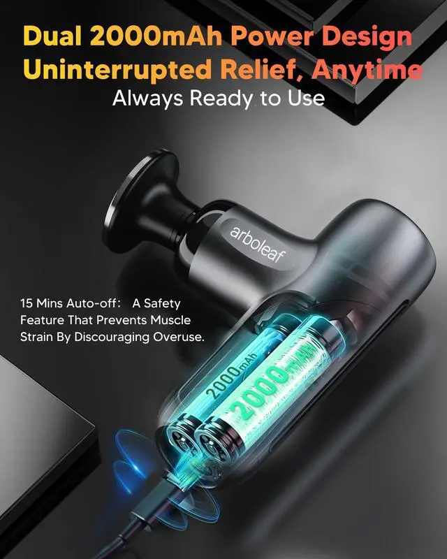 Alt view image 5 of 7 - Mini Massage Gun with Heat, Percussion for Pain Relief, Portable