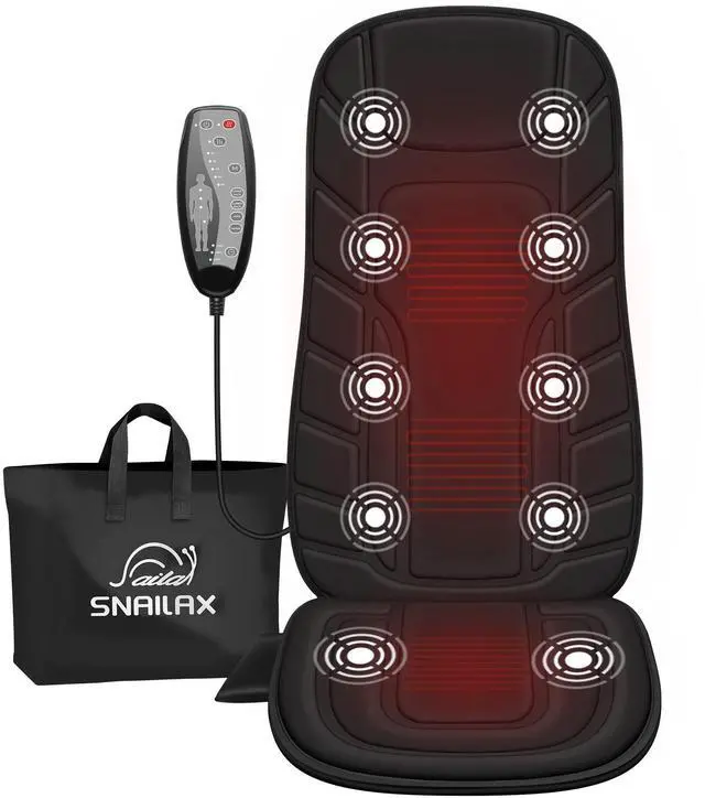 Main image of Vibration Back Massage Seat Cushion with Heat, Office Chair Pad