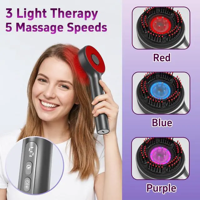 Alt view image 3 of 7 - 3-in-1 Scalp Massager for Hair Growth, Head Massager with Oil Applicator
