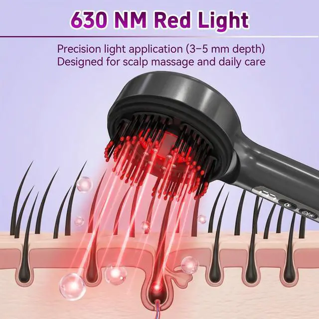 Alt view image 4 of 7 - 3-in-1 Scalp Massager for Hair Growth, Head Massager with Oil Applicator