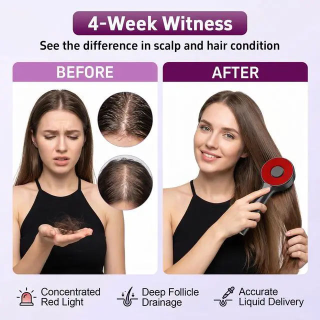 Alt view image 7 of 7 - 3-in-1 Scalp Massager for Hair Growth, Head Massager with Oil Applicator
