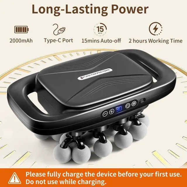 Alt view image 4 of 7 - 20 Head Massage Gun Deep Tissue, Percussion Muscle Massager for Back Pain