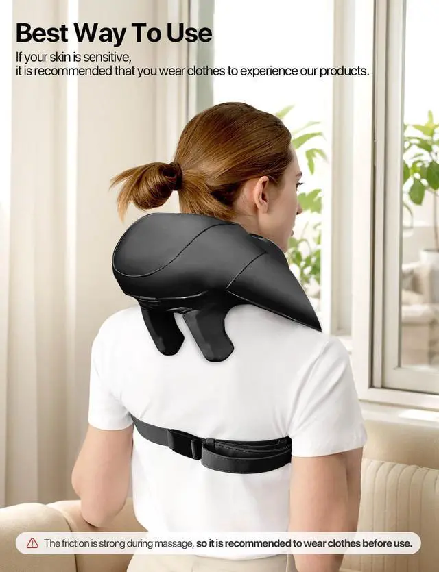 Alt view image 2 of 3 - Cordless Shiatsu Neck and Back Massager with Heat, Rechargeable Electric Deep Tissue 3D Kneading Massage Pillow for Shoulder, Leg, Body Muscle Pain Relief, Gifts, for Dad Mom Friends