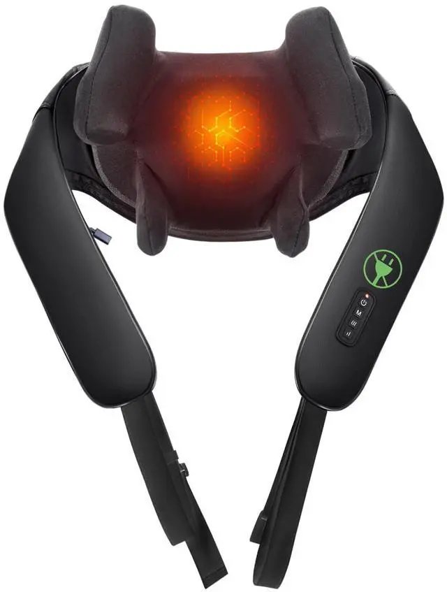 Main image of Cordless Shiatsu Neck and Back Massager with Heat, Rechargeable Electric Deep Tissue 3D Kneading Massage Pillow for Shoulder, Leg, Body Muscle Pain Relief, Gifts, for Dad Mom Friends