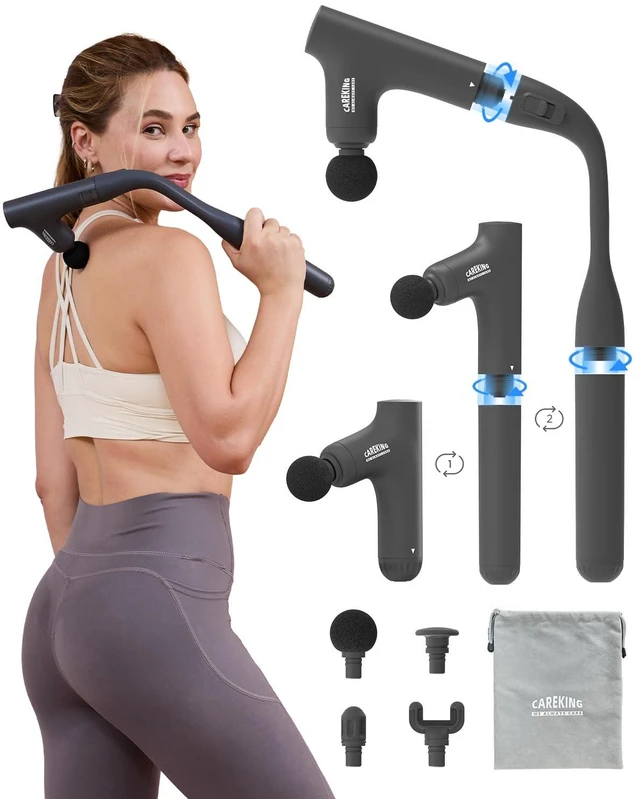 Main image of 3-in-1 Detachable Massage Gun Deep Tissue with Extension Long Handle