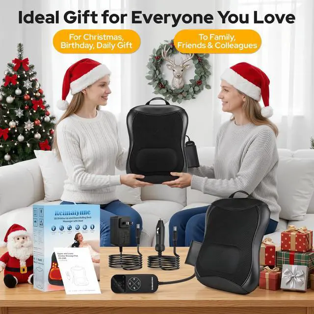 Alt view image 7 of 7 - Shiatsu Back Massager with Heat: Upper & Lower Full Back Massager for Chair