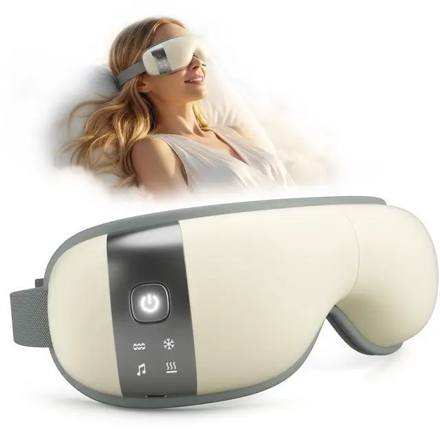 Main image of Ultra-Quiet Eye Massager with Heat and Cooling, Creamy White