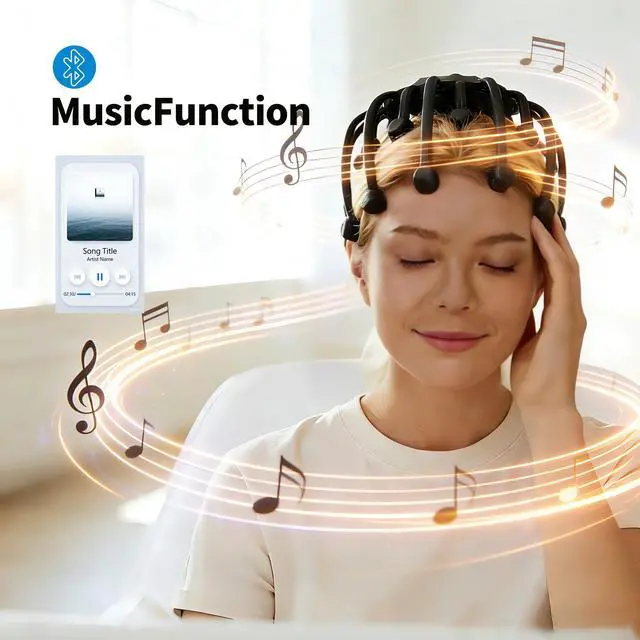 Alt view image 4 of 7 - Electric Scalp Massager, Octopus Head Massager 20 Nodes Scalp Stress Relax