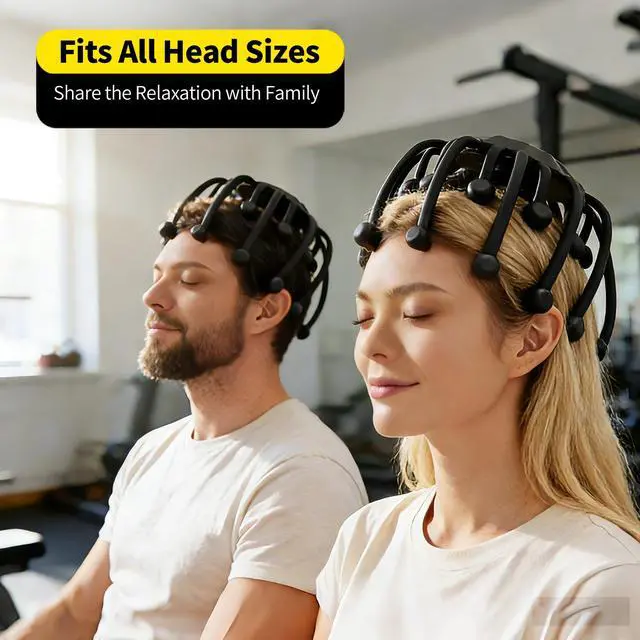 Alt view image 6 of 7 - Electric Scalp Massager, Octopus Head Massager 20 Nodes Scalp Stress Relax