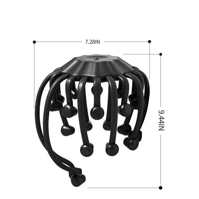 Alt view image 7 of 7 - Electric Scalp Massager, Octopus Head Massager 20 Nodes Scalp Stress Relax