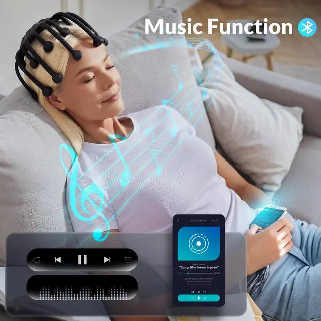 Alt view image 4 of 7 - Electric Scalp Massager, 360° Octopus Head Massager Scalp Relax