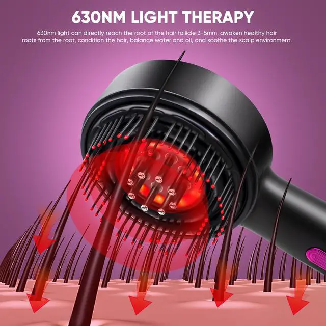 Alt view image 3 of 7 - 3-in-1 Scalp Massager & Hair Growth Oil Applicator,Rechargeable Scalp Brush