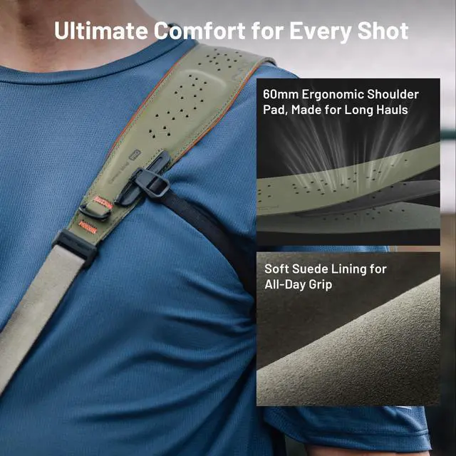Alt view image 2 of 7 - Camera Strap Pro, Heavy Duty Single Camera Harness w Underarm Strap