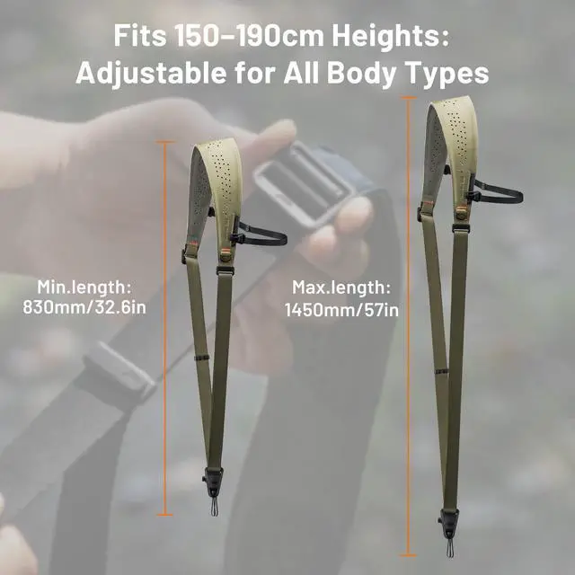 Alt view image 6 of 7 - Camera Strap Pro, Heavy Duty Single Camera Harness w Underarm Strap