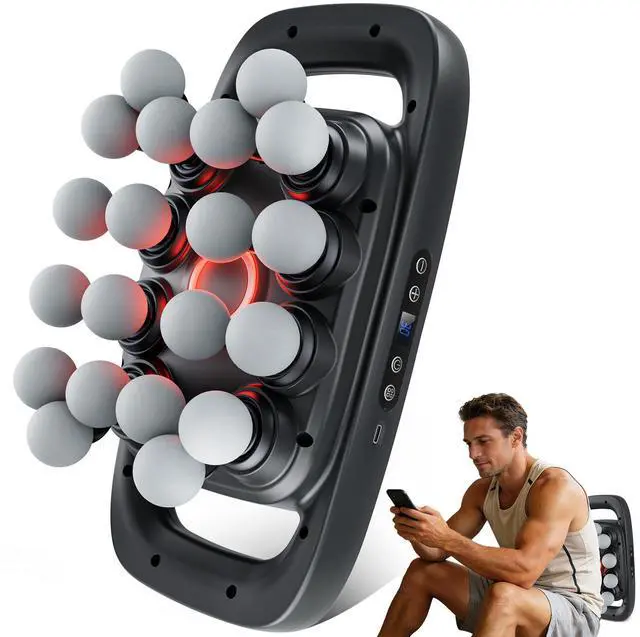 Main image of 20 Head Massage Gun Deep Tissue, Back Muscle Massager with 3 Modes & 30 Intensity Levels for Legs, Waist, Back, Neck, Portable Percussion Massage Gun for Pain Relief