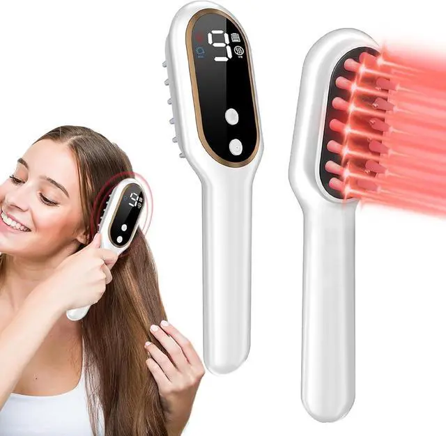 Main image of Laser Hair Growth Comb, 650nm Red Light Therapy, White
