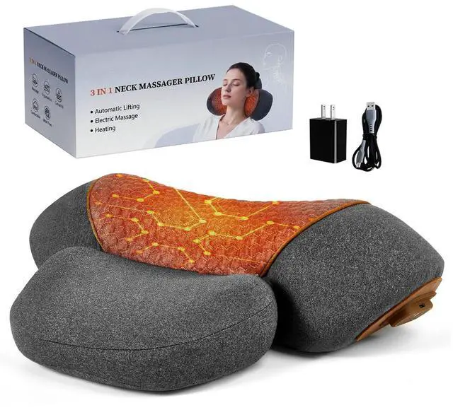 Main image of Upgraded Neck Massager Pillow, 3-in-1 Neck Massager with Heat, Neck Pillow for Shoulder Pain, Deep Tissue Pain Relief, Rechargeable TheraPillow, Gifts for Women/Men