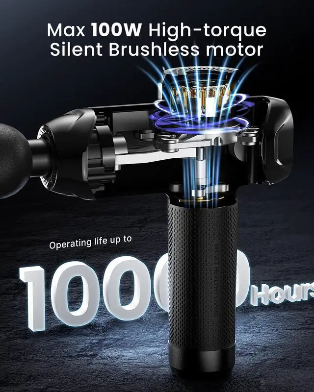 Alt view image 3 of 6 - Power Massage Gun Deep Tissue, 12mm Amplitude, Professional Massager