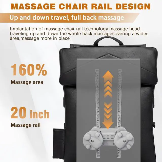 Alt view image 2 of 7 - Shiatsu Back Massager for Chair with Heat and Vibration