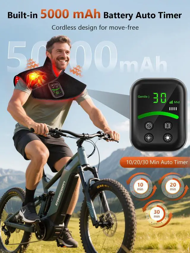 Alt view image 4 of 7 - Red Light Therapy for Neck & Shoulders Massage with Heat Portable