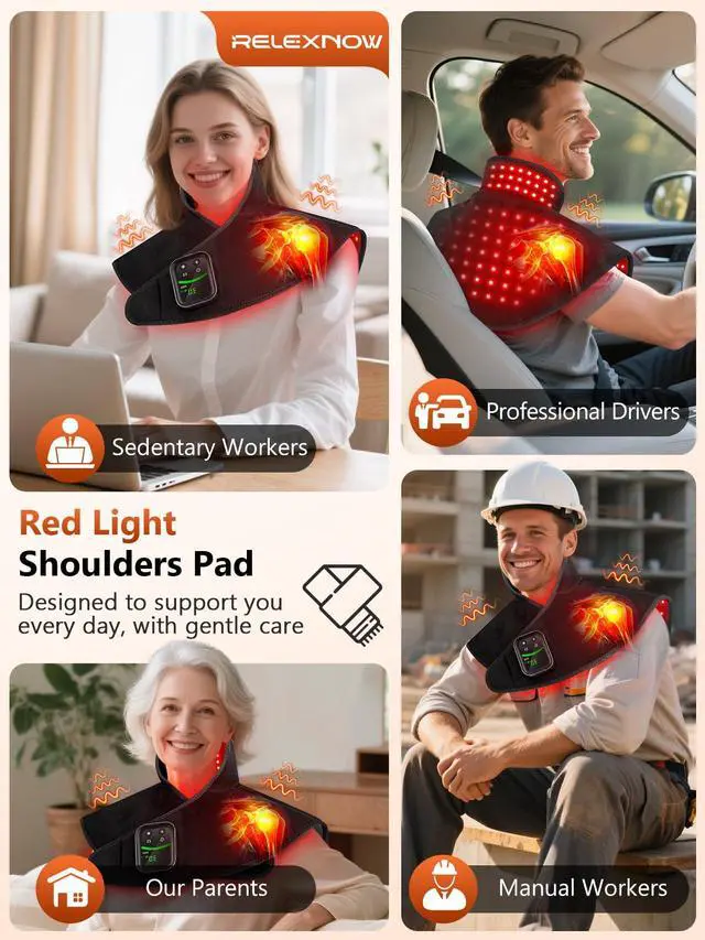 Alt view image 6 of 7 - Red Light Therapy for Neck & Shoulders Massage with Heat Portable