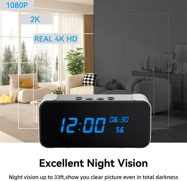 Alt view image 6 of 7 - Wireless Security Mini 4K HD Camera with Night Vision and Motion Detection
