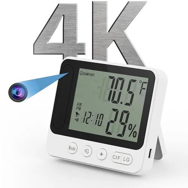 Main image of Hidden WIFI Wireless Security MINI Camera, 4K Nanny Cam Clock 2.4G& 5G