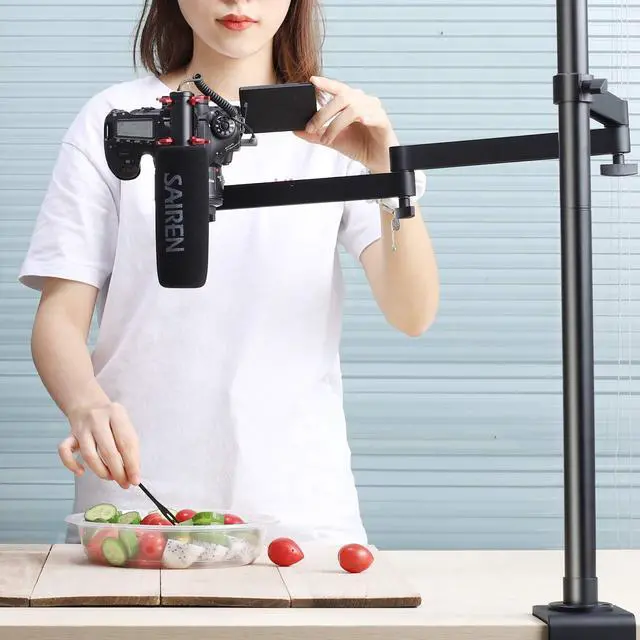 Alt view image 2 of 6 - ULANZI Aluminum Camera Desk Stand Overhead Mount with Flexible Arm