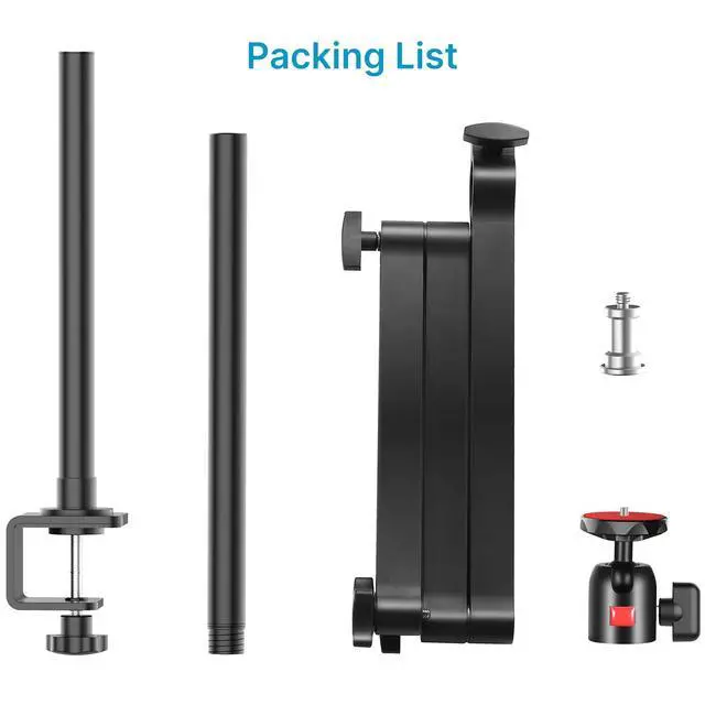 Alt view image 6 of 6 - ULANZI Aluminum Camera Desk Stand Overhead Mount with Flexible Arm