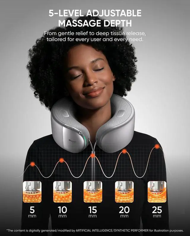 Alt view image 5 of 7 - Nest 10 Ultra Cordless Heated Neck Massager, 360° Spatial Audio