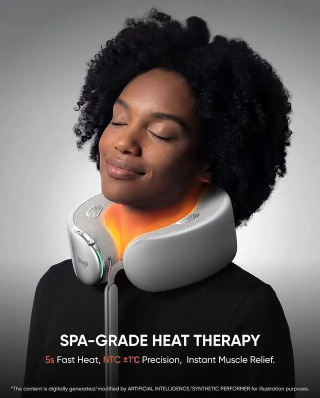 Alt view image 6 of 7 - Nest 10 Ultra Cordless Heated Neck Massager, 360° Spatial Audio