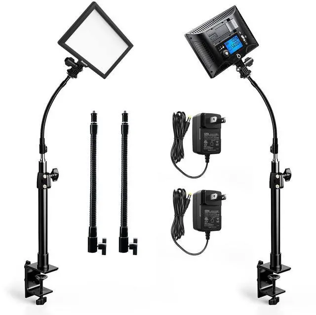 Main image of 2Pack Streaming Key Light, LED Video Light Dimmable Bi-Color 3200-5600k Video Conference Lighting with Gooseneck Tubes Desk Light for Stream/Podcast/Gaming/Zoom Meetings/Broadcast/YouTube
