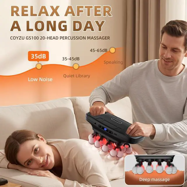 Alt view image 2 of 7 - Muscle Massage Gun, Percussion Multiple Head for Shoulder Pain Relief