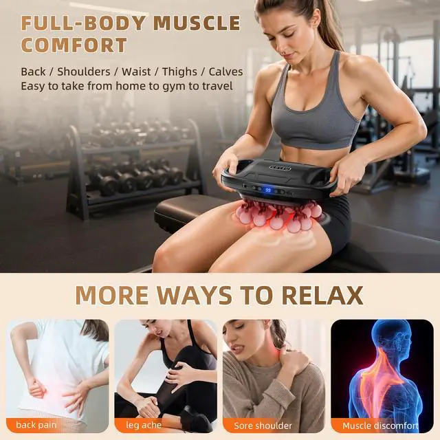 Alt view image 3 of 7 - Muscle Massage Gun, Percussion Multiple Head for Shoulder Pain Relief