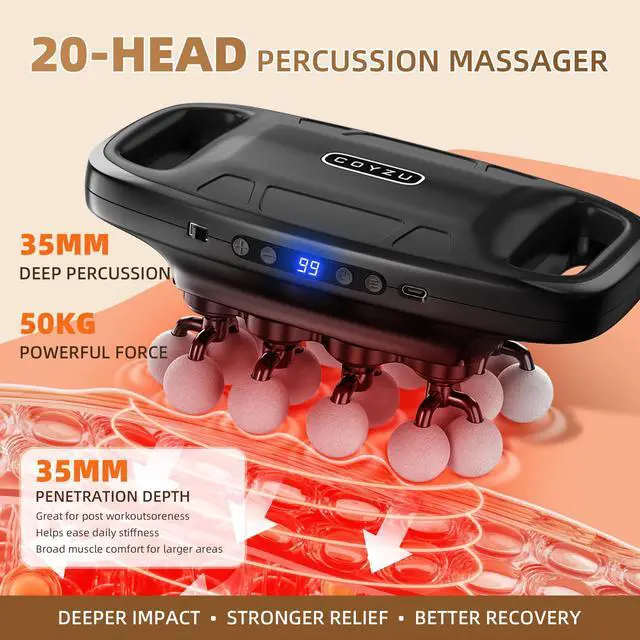 Alt view image 4 of 7 - Muscle Massage Gun, Percussion Multiple Head for Shoulder Pain Relief
