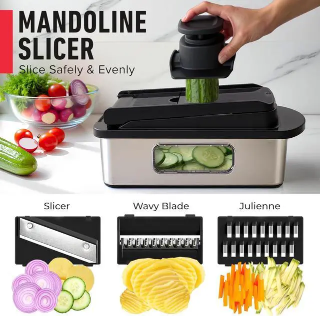 Alt view image 6 of 7 - Pro-Series 10-in-1 Stainless Steel Multi Vegetable Chopper