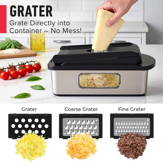 Alt view image 5 of 7 - Pro-Series 10-in-1 Stainless Steel Multi Vegetable Chopper