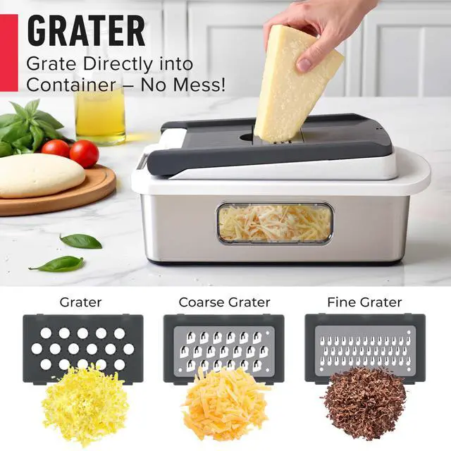 Alt view image 5 of 7 - Pro-Series 10-in-1, Stainless Steel Multi Vegetable Chopper